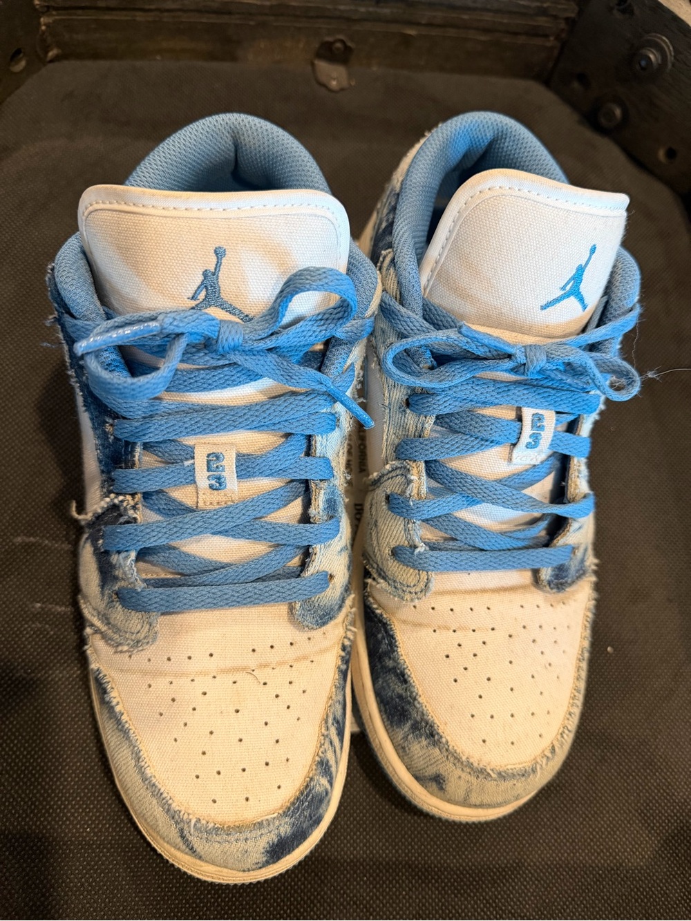 Youth Air Jordan washed denim Sneakers